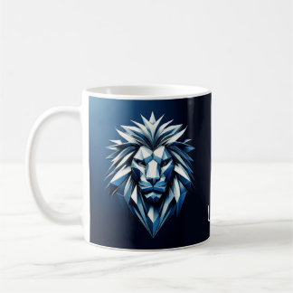Zodiac sign LEO, geometry pattern, metallic look Coffee Mug