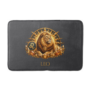 Zodiac Sign Leo Personalized Bath Mat