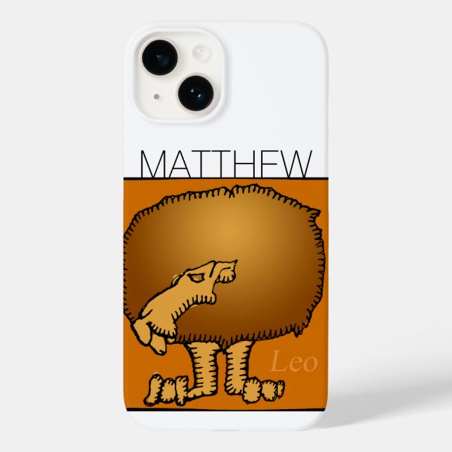 Zodiac Sign Leo personalized Birthday iPC Case-Mate iPhone Case (Back)