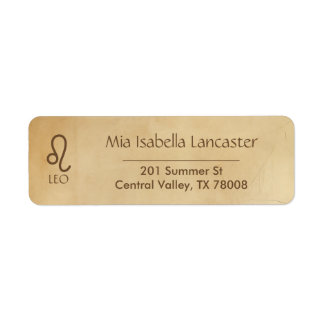 Zodiac Sign Leo - Return Address Labels