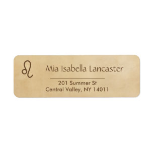 Zodiac Sign - Leo Return Address Labels