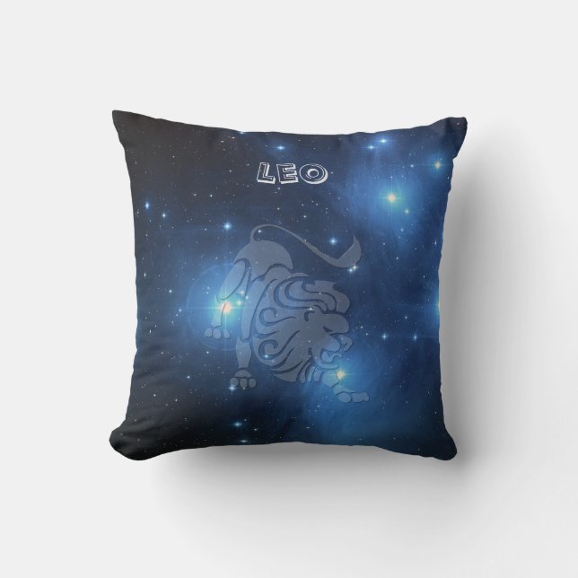 Zodiac sign Leo Throw Pillow (Front)