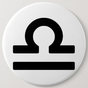 Zodiac sign Libra 6 Inch Round Button