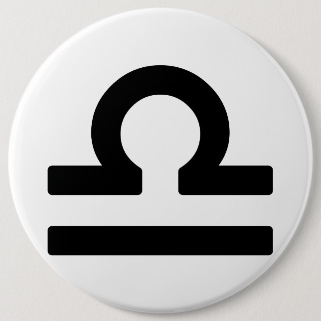 Zodiac sign Libra 6 Inch Round Button (Front)