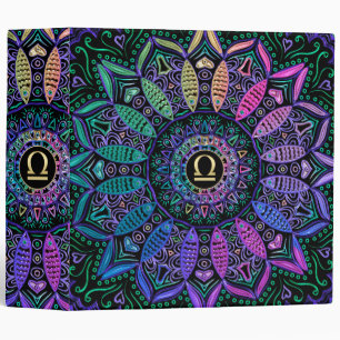 Zodiac Sign Libra Mandala Binder