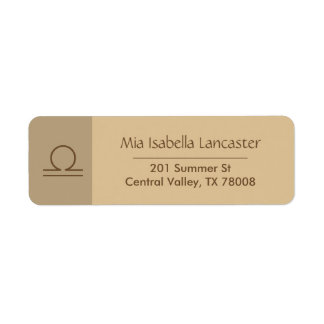 Zodiac Sign Libra Modern Return Address Labels
