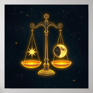 Zodiac Sign Libra Poster
