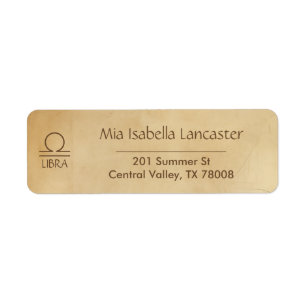 Zodiac Sign Libra - Return Address Labels