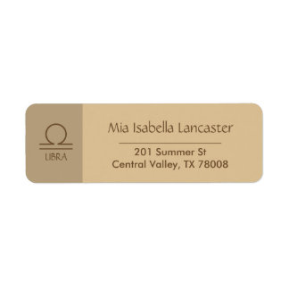 Zodiac - Sign Libra Return Address Labels