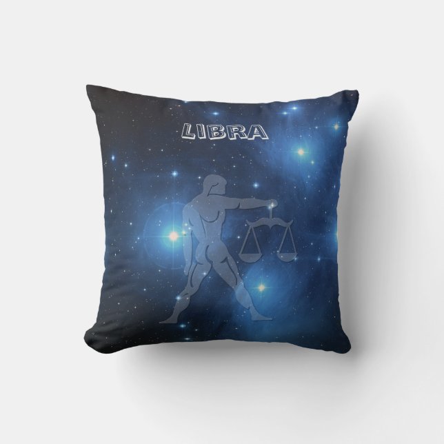 Zodiac sign Libra Throw Pillow (Front)