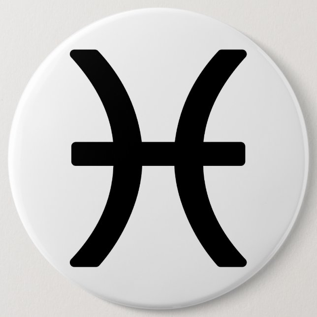 Zodiac sign Pisces 6 Inch Round Button (Front)