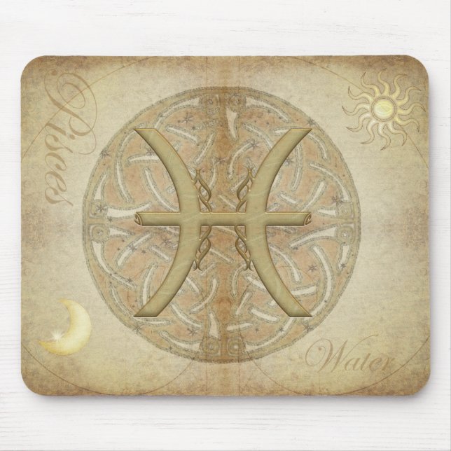 Zodiac Sign Pisces Mousepad (Front)