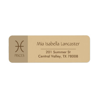 Zodiac - Sign Pisces Return Address Labels