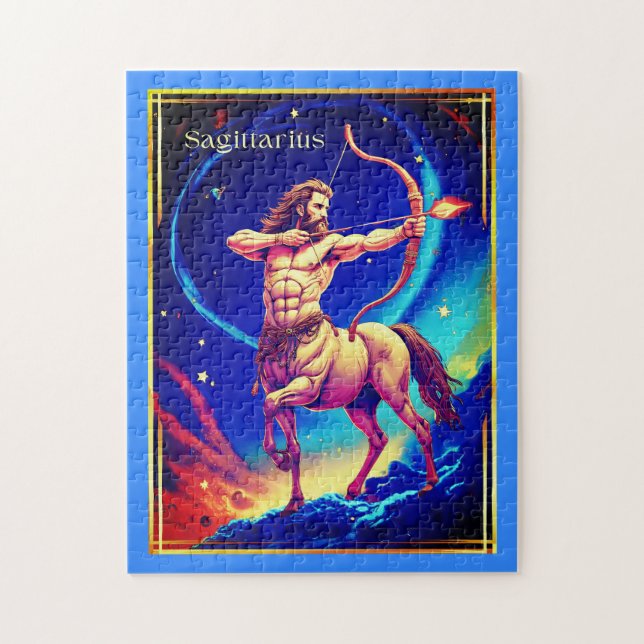 Zodiac Sign Sagittarius as the Celestial Archer Jigsaw Puzzle (Vertical)