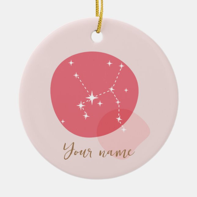 Zodiac Sign Sagittarius Ceramic Ornament (Front)