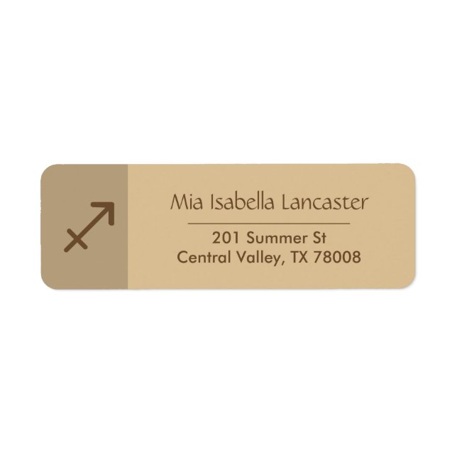 Zodiac Sign Sagittarius --   Return Address Labels (Front)