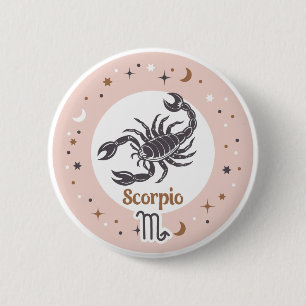 Zodiac Sign Scorpio 2 Inch Round Button