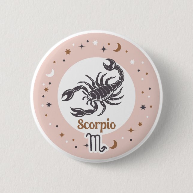 Zodiac Sign Scorpio 2 Inch Round Button (Front)