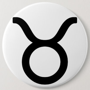 Zodiac sign Taurus 6 Inch Round Button