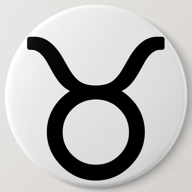 Zodiac sign Taurus 6 Inch Round Button (Front)