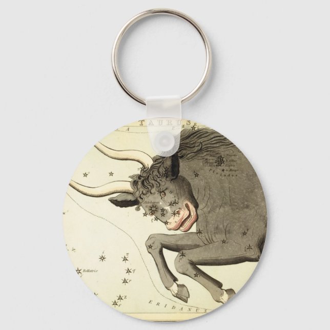 Zodiac Sign: Taurus keychain (Front)