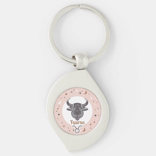 Zodiac Sign Taurus Keychain (Front)
