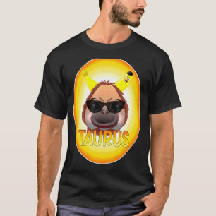 Zodiac Sign Taurus Monkey Banana T-Shirt