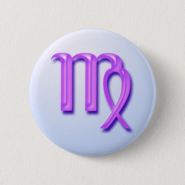 Zodiac sign Virgo 2 Inch Round Button (Front)