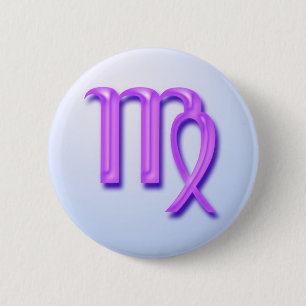 Zodiac sign Virgo 2 Inch Round Button