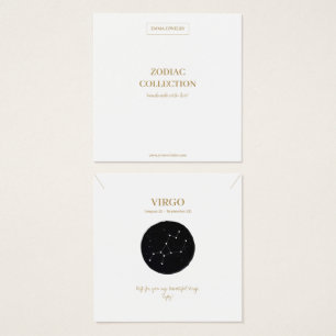 Zodiac Sign Virgo Jewelry Display Card