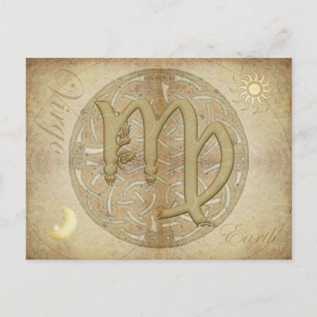 Zodiac Sign Virgo Postcard (Front)