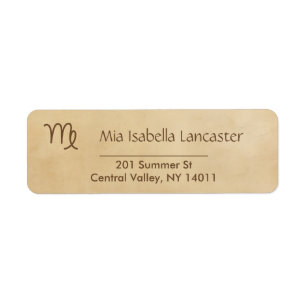 Zodiac Sign - Virgo Return Address Labels