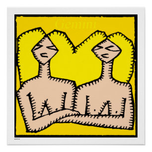 Zodiac Signes Gemini Anniversaire Poster parfait 2