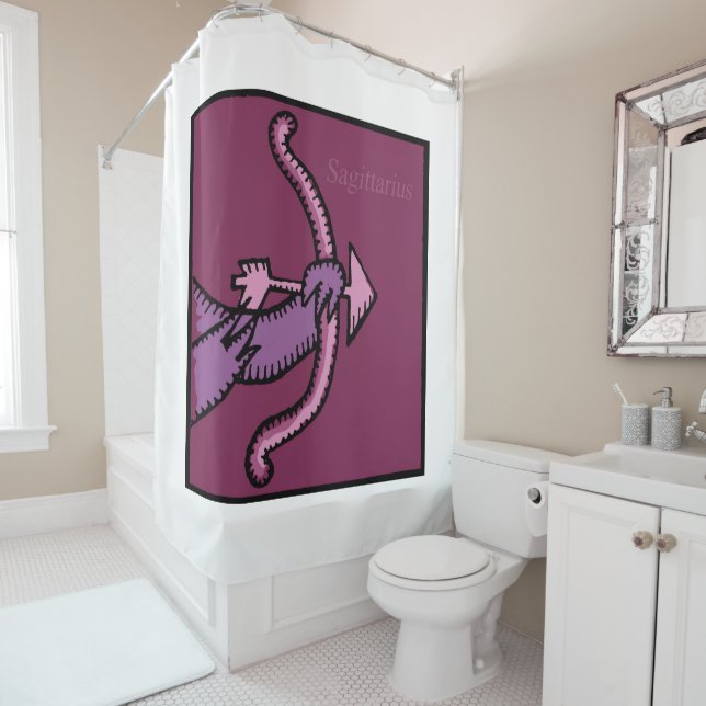 Zodiac Signes Sagittarius rideau de douche (En situation)