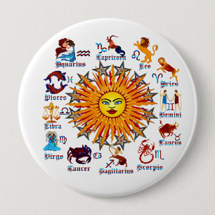 Zodiac-Signs-All-V-1 4 Inch Round Button