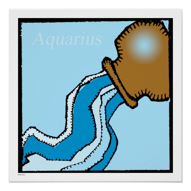 Zodiac Signs Aquarius Birthday Perfect Poster 20 (Front)