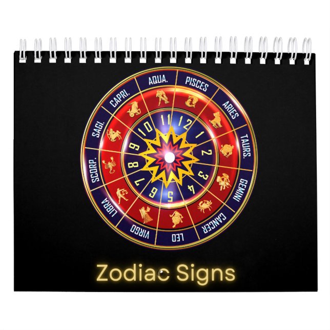 Zodiac Signs Astrological Collection Wall Calendar (Cover)