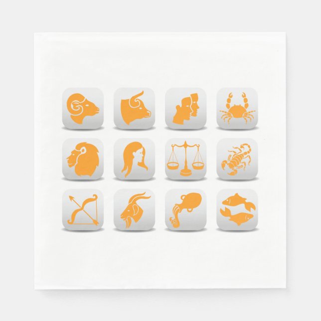 Zodiac Signs Napkin (Front)
