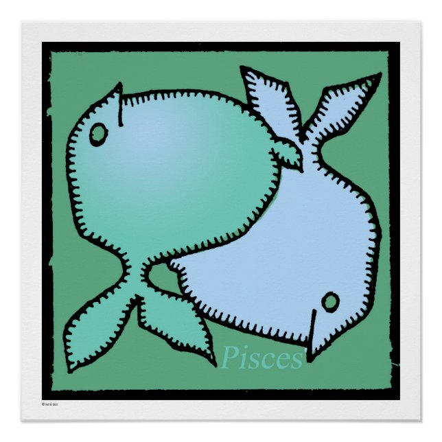 Zodiac Signs Pisces Birthday Perfect Poster 20x20 (Front)