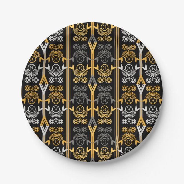 Zodiac signs, Pisces Paper Plate (Front)