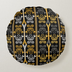 Zodiac signs, Pisces Round Pillow
