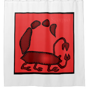 Zodiac Signs Scorpio Shower curtain