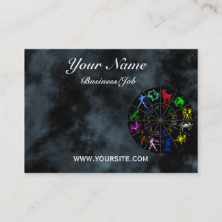 Zodiac signs together business card