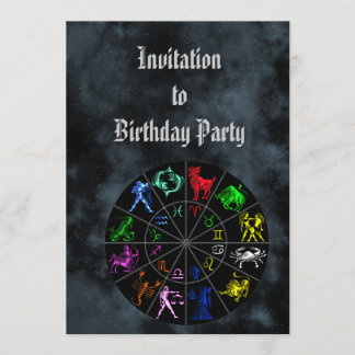 Zodiac signs together invitation