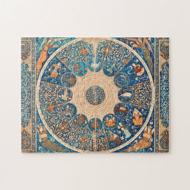 Zodiac Signs Vintage Celestial Map Jigsaw Puzzle (Horizontal)