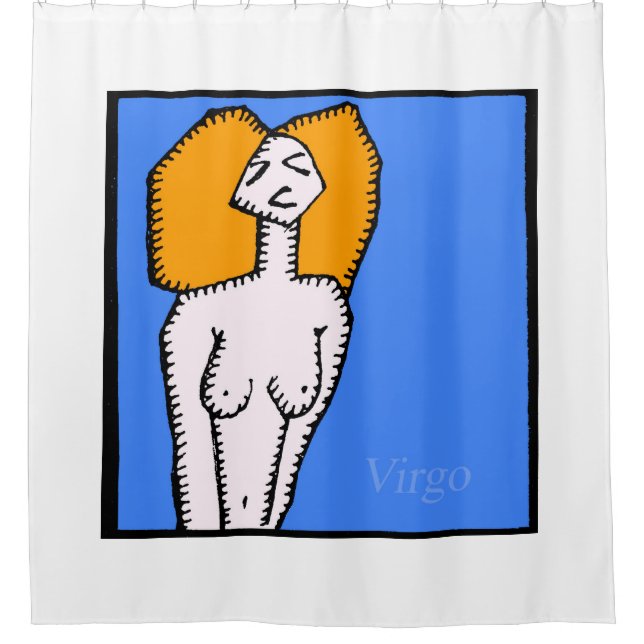 Zodiac Signs Virgo Shower Curtain (Front)
