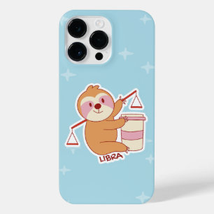ZODIAC SIGNS WITH SLOTHS AND COFFEE LIBRA iPhone 14 PRO MAX CASE