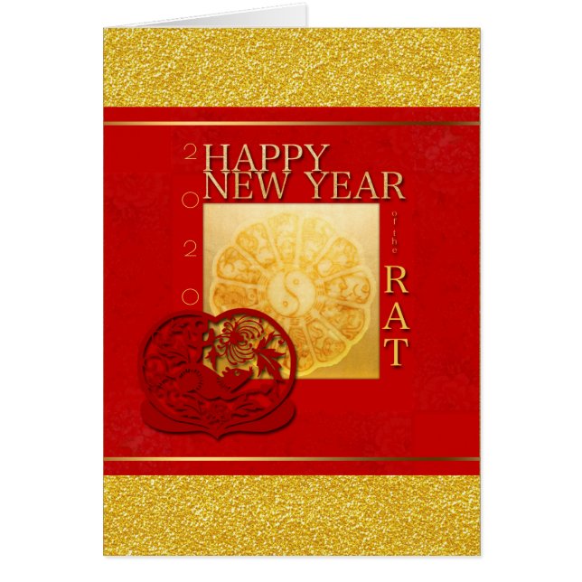 Zodiac signs Yin Yang Chinese Rat Year 2020 GC (Front)