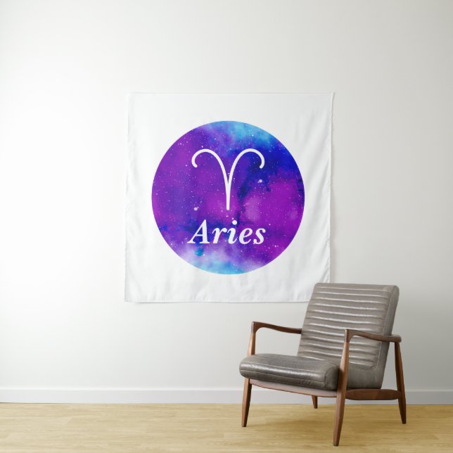 Zodiac Space Nebula Aries Tapestry (In Situ)