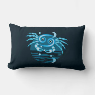 Zodiac Star Sign - Cancer Symbol Lumbar Pillow